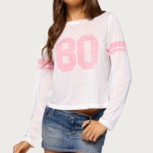 80's Chic Sheer Long Sleeve Top