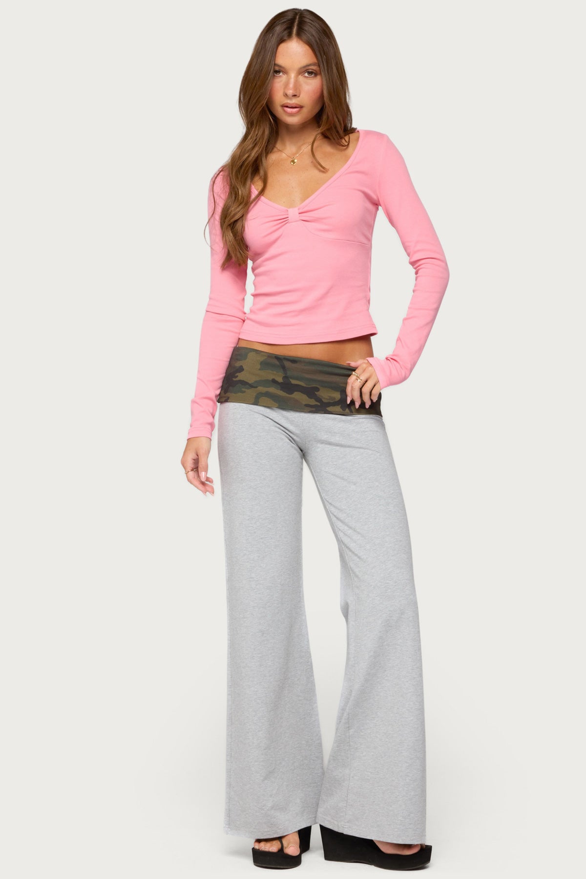 Edikted Duty Foldover Pants - Image 5
