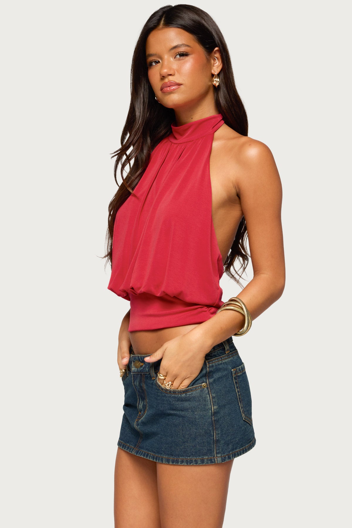 Laeva Backless Halter Top - Image 6