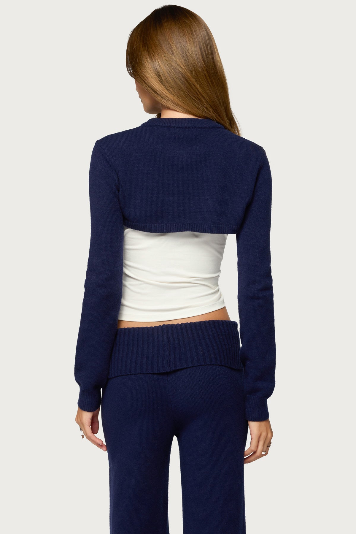Nani Cropped Long Sleeve Knit Cardigan - Image 5