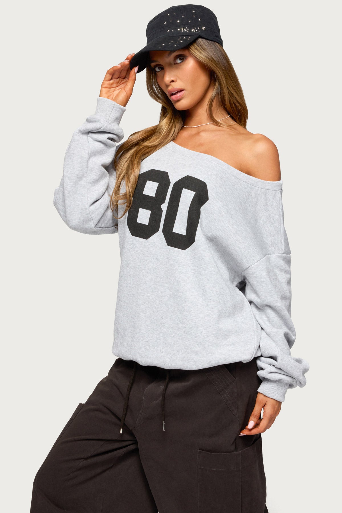 80 Girl Off Shoulder Sweatshirt - Image 3