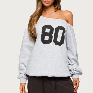 80 Girl Off Shoulder Sweatshirt