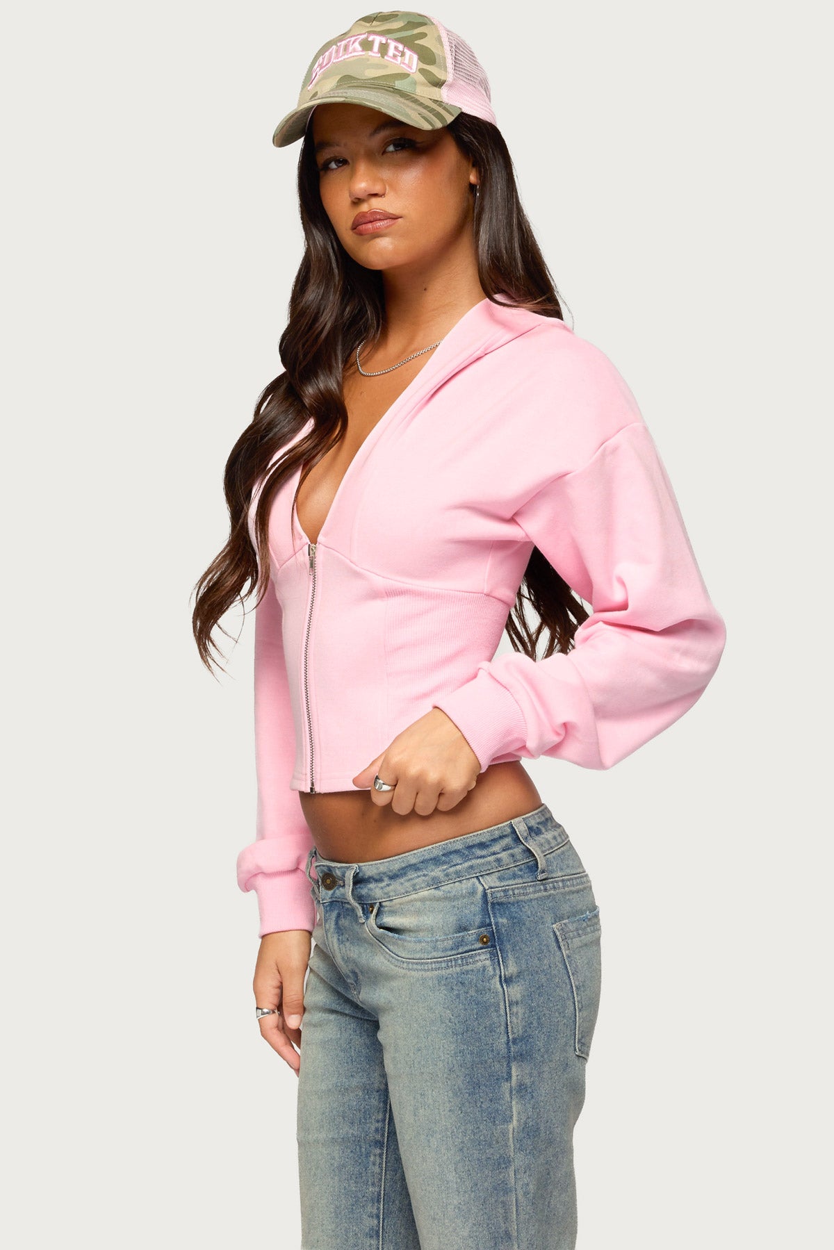 Fely Zip Up Hooded Top - Image 3