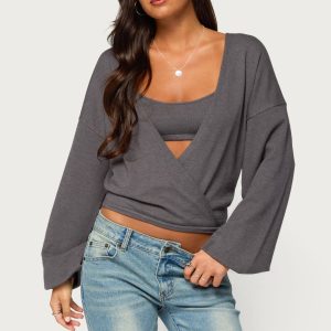 Kyree Two Piece Knit Wrap Top
