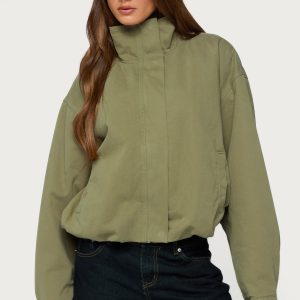 Taela Oversized High Neck Coat