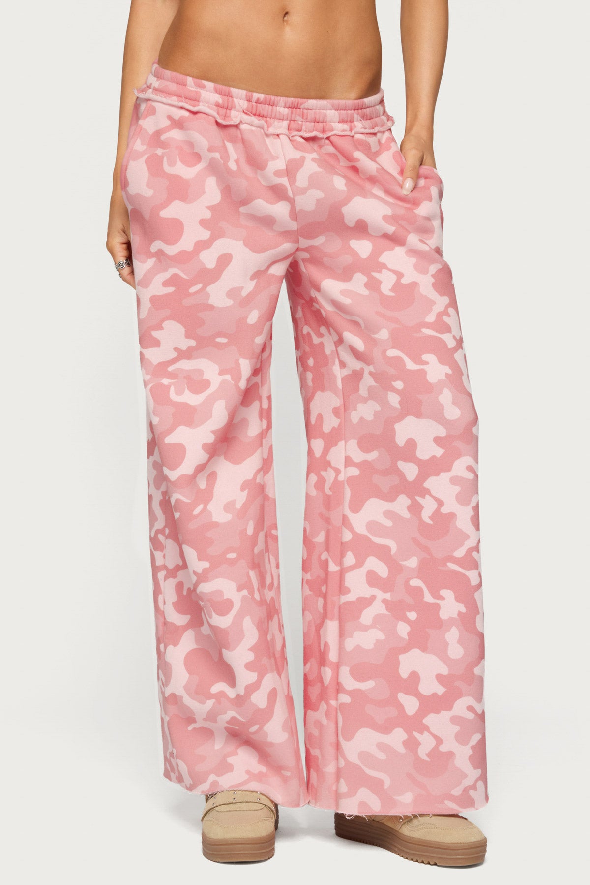 Adelyn Camo Wide Leg Sweatpants - Image 2
