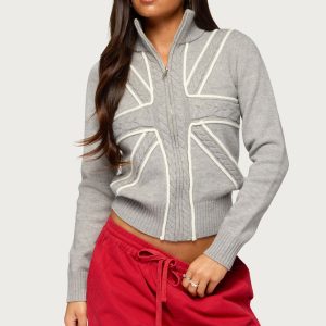Karsyn UK Braided Knit Cardigan