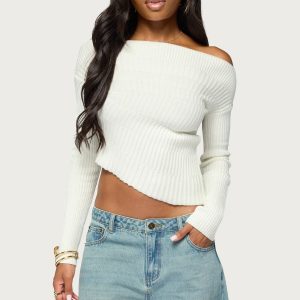 Celea Off Shoulder Knit Sweater
