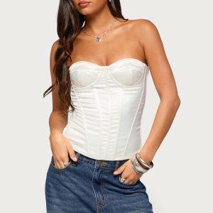 Emberlyn Strapless Lace Up Corset
