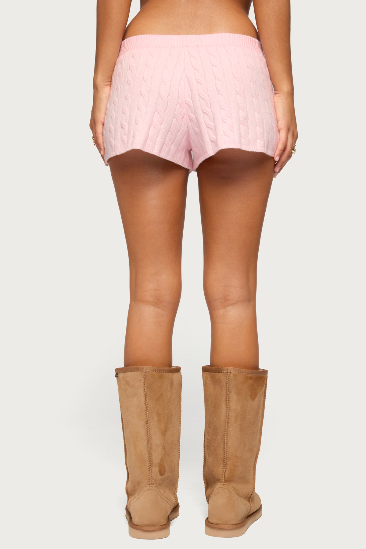 Coralee Low Rise Cable Knit Shorts - Image 4