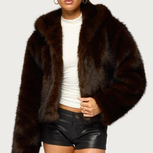 Faylin Hooded Faux Fur Jacket