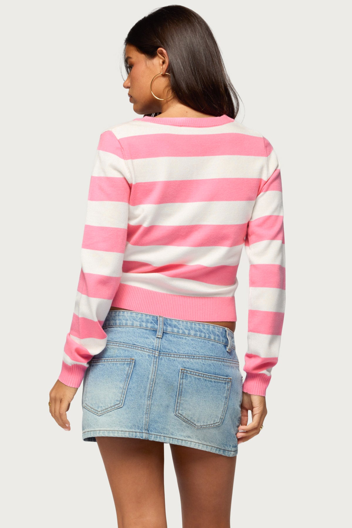 Austen Striped V Neck Sweater - Image 5