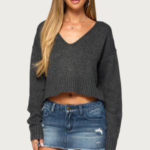 Sandi V Neck Knit Sweater