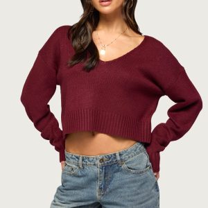 Sandi V Neck Knit Sweater