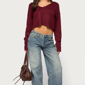 Petite Raelynn Washed Low Rise Baggy Jeans
