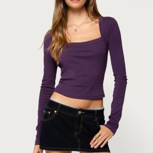 Sollie Square Neck Long Sleeve Top