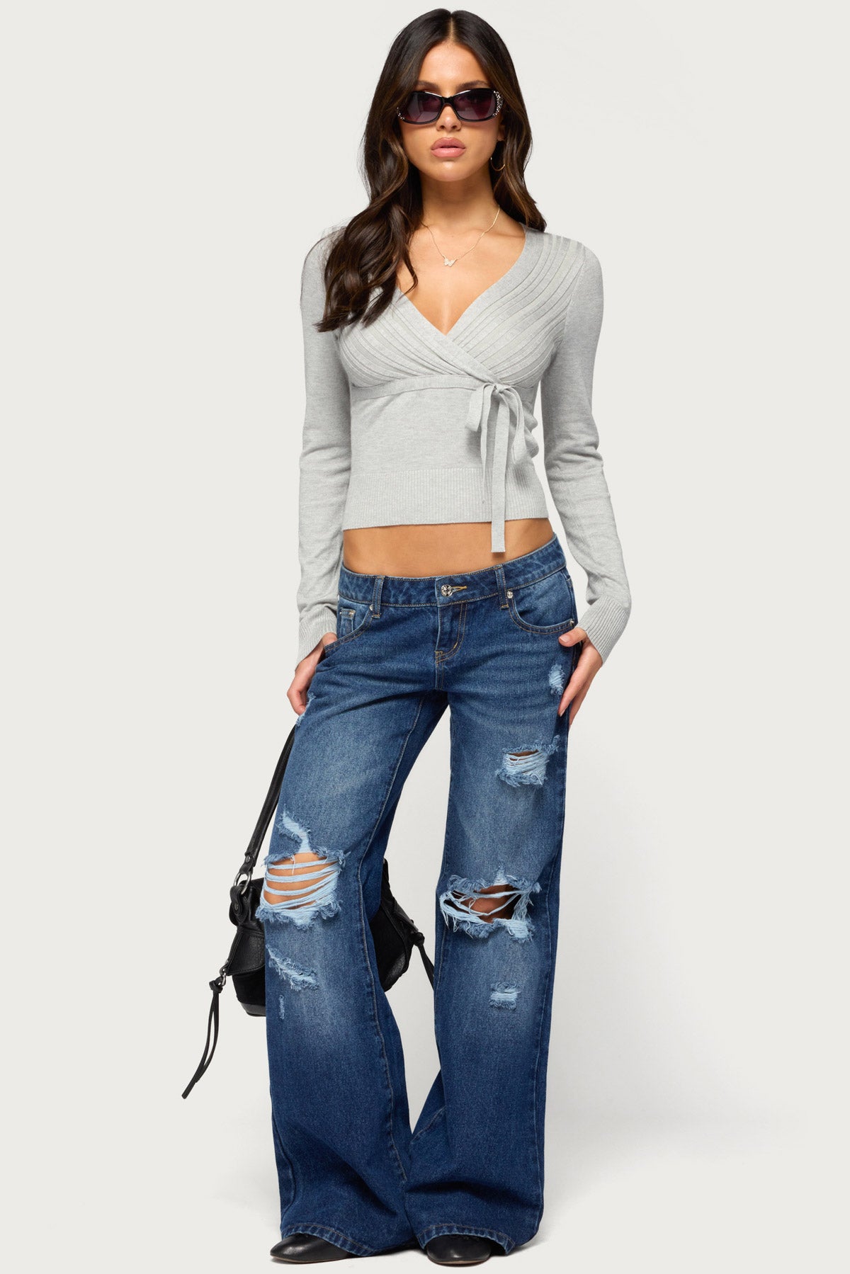 Tarlee Long Sleeve Wrap Top - Image 2