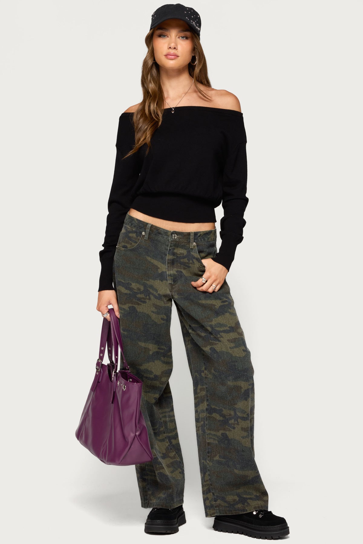 Bekky Off Shoulder Knit Sweater - Image 2
