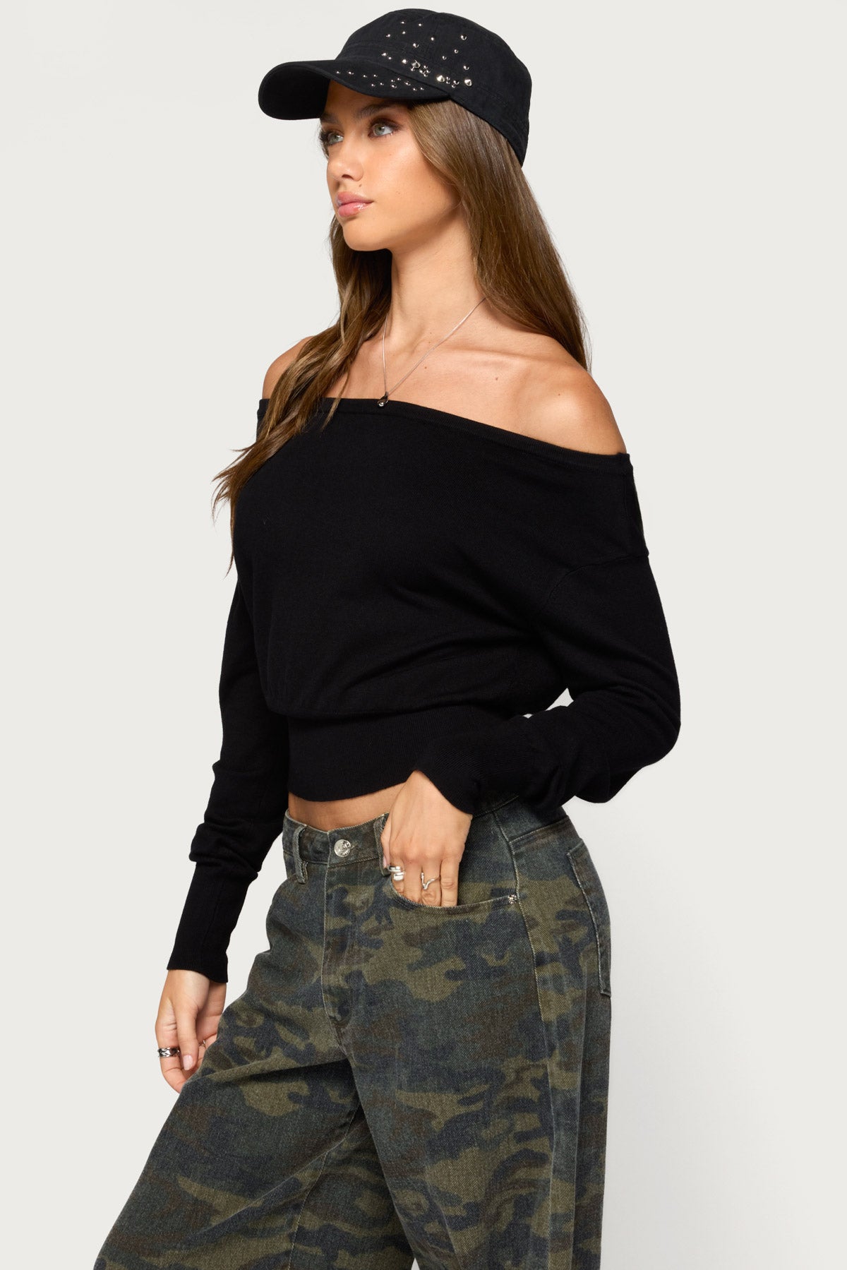 Bekky Off Shoulder Knit Sweater - Image 3