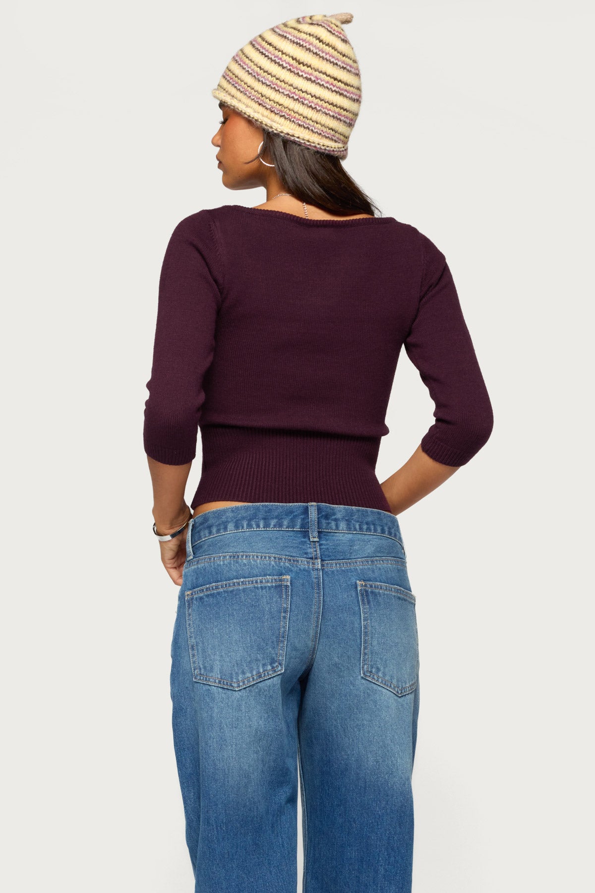Zoelle Three-Quarter Sleeve Sweater - Image 5