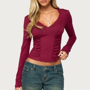 Bayleigh Ruched Long Sleeve Top