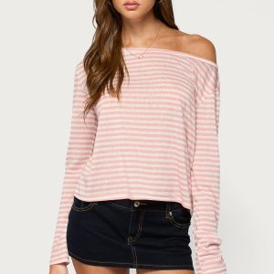 Kathee Striped Off Shoulder Top