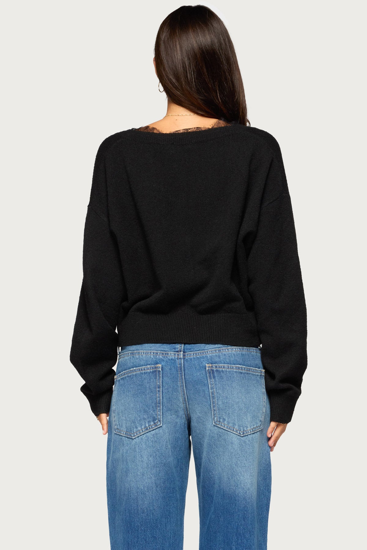 Audrinnah Lacey V Neck Sweater - Image 5