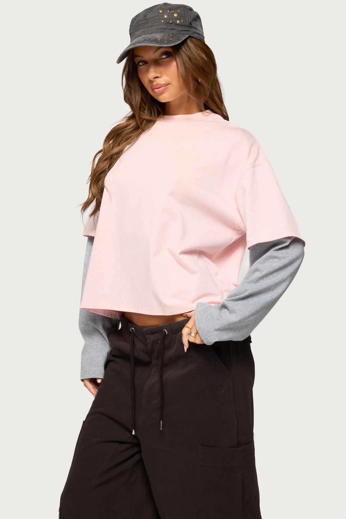 Priscillia Contrast Layered Top - Image 3