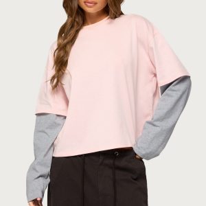 Priscillia Contrast Layered Top