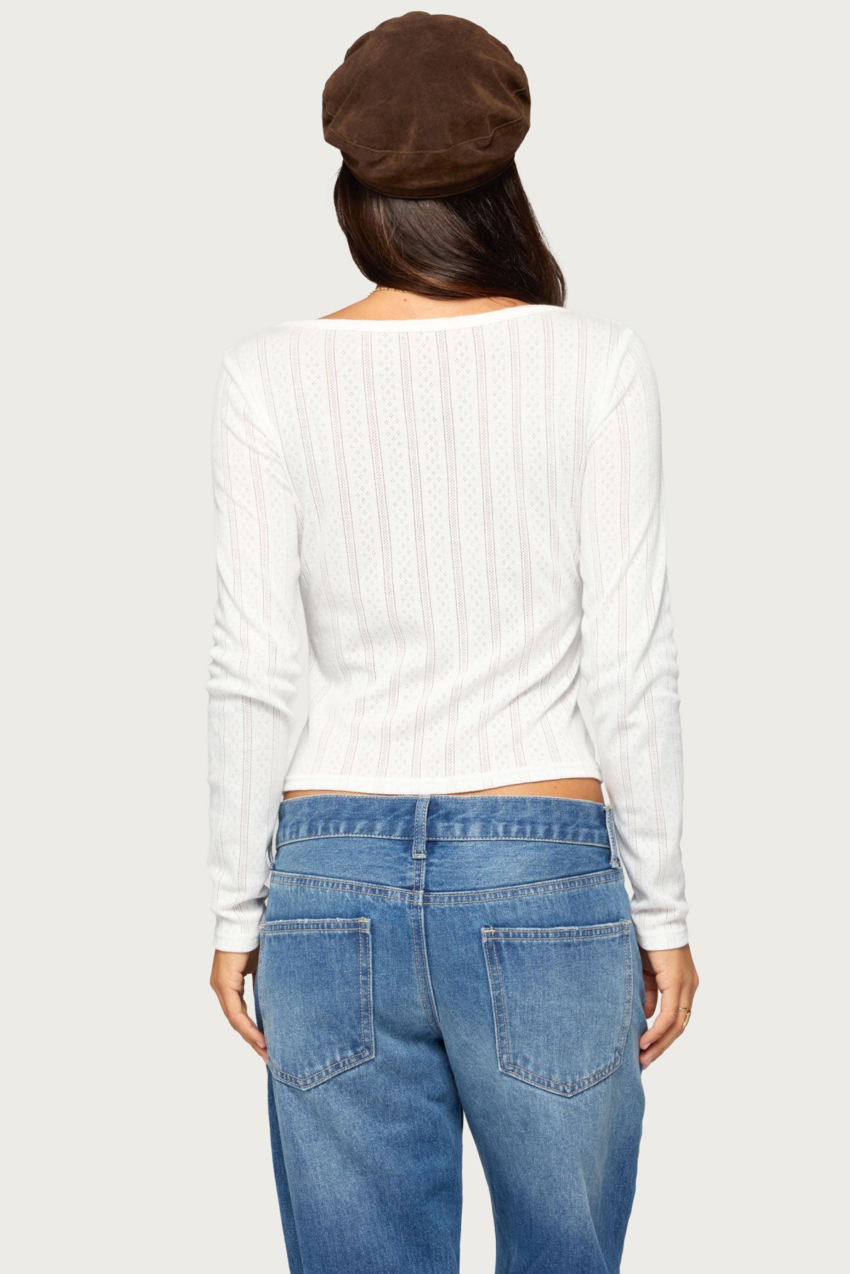 Soffie Pointelle Henley Top - Image 4
