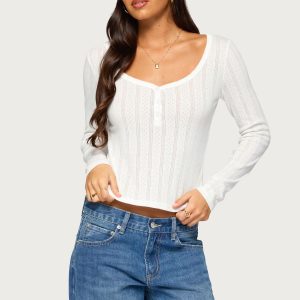 Soffie Pointelle Henley Top